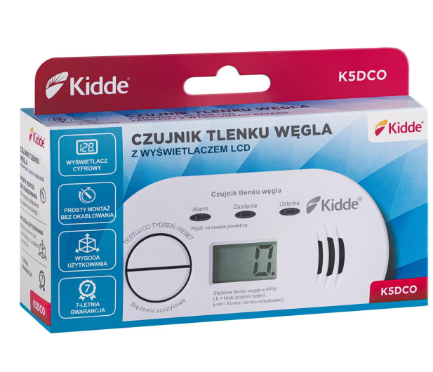 Kidde K5DCO Czujnik tlenku węgla LCD - 1060247 - zdjęcie 5
